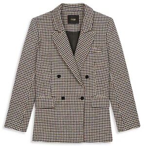 MAJE Votale Houndstooth Oversized Blazer size 36/4 US used once